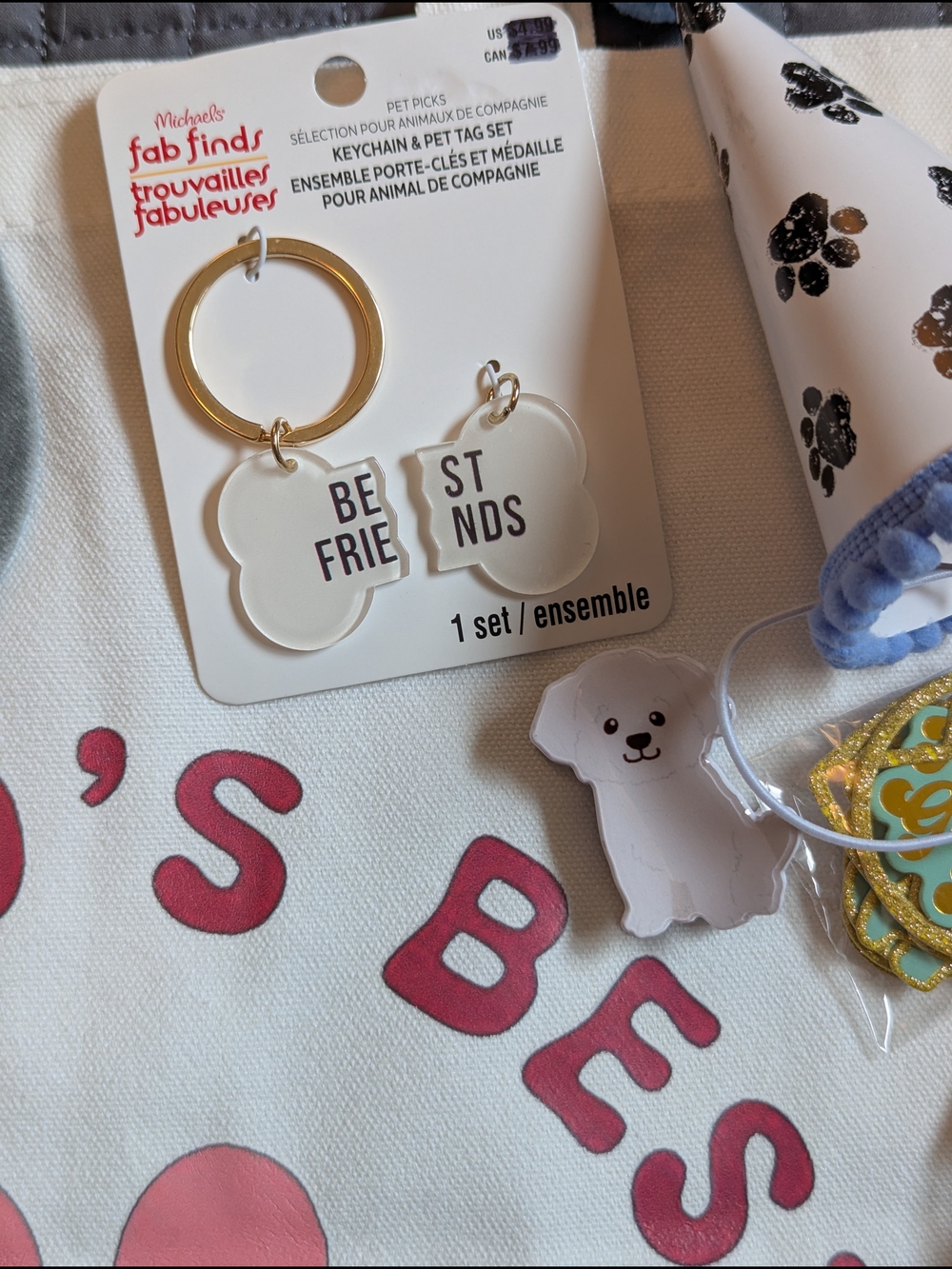 World's Best Dog Mom Set With Tote Bag - Picture 7 of 9